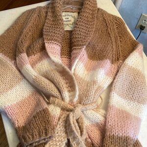 Vintage striped cardigan w/belt